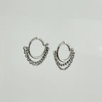 STS 034 ［サージカルステンレス］ボールチェーンリングピアス