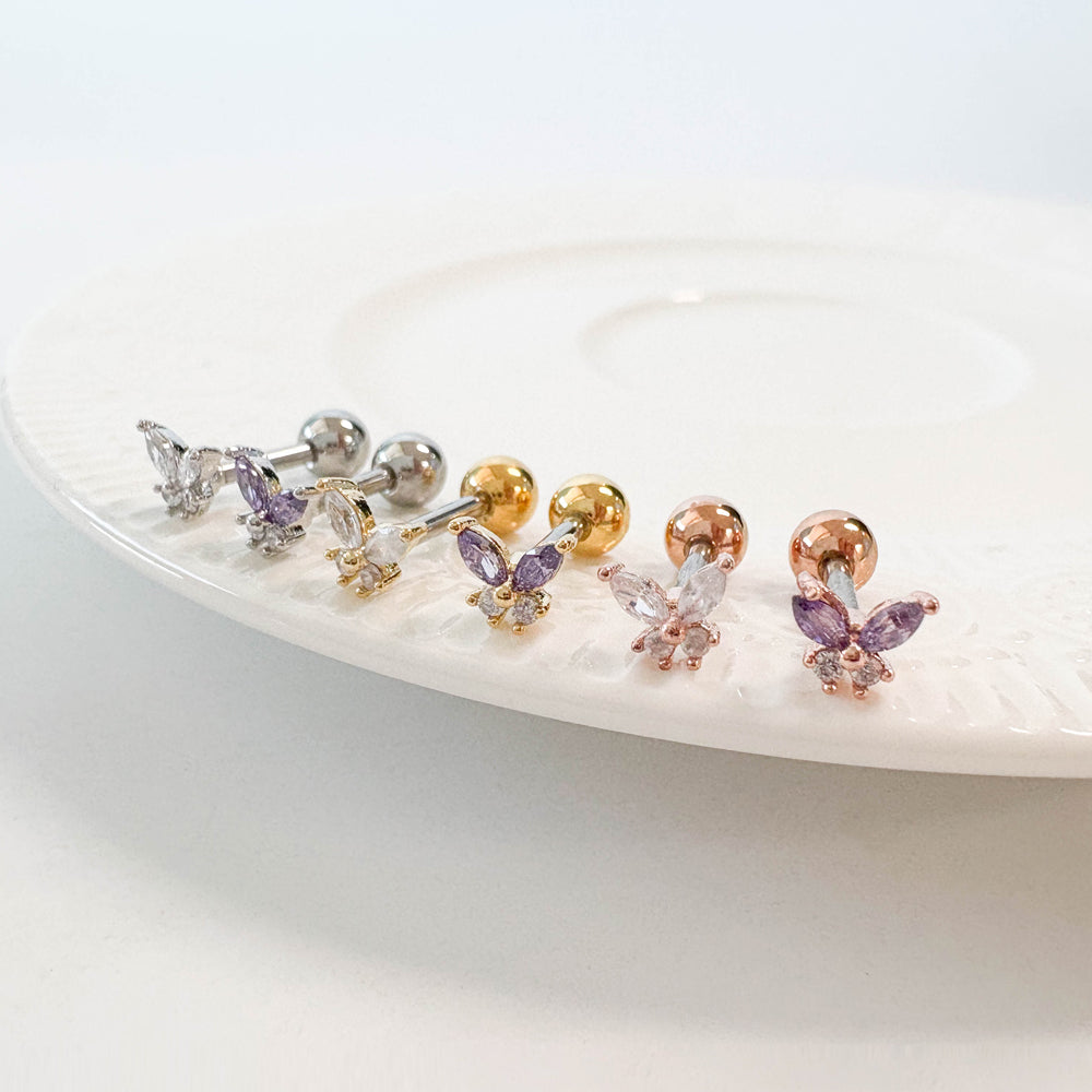 A8 239 ［サージカルステンレス］蝶々ピアス