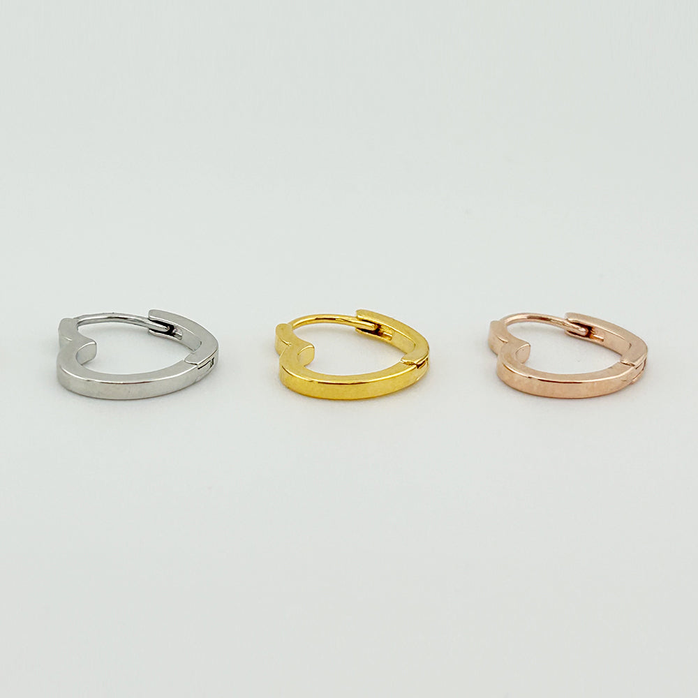 MA 102 ［サージカルステンレス］ワンタッチハートイヤリング