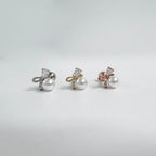 A8 252 ［サージカルステンレス］ラージパールリボンピアス