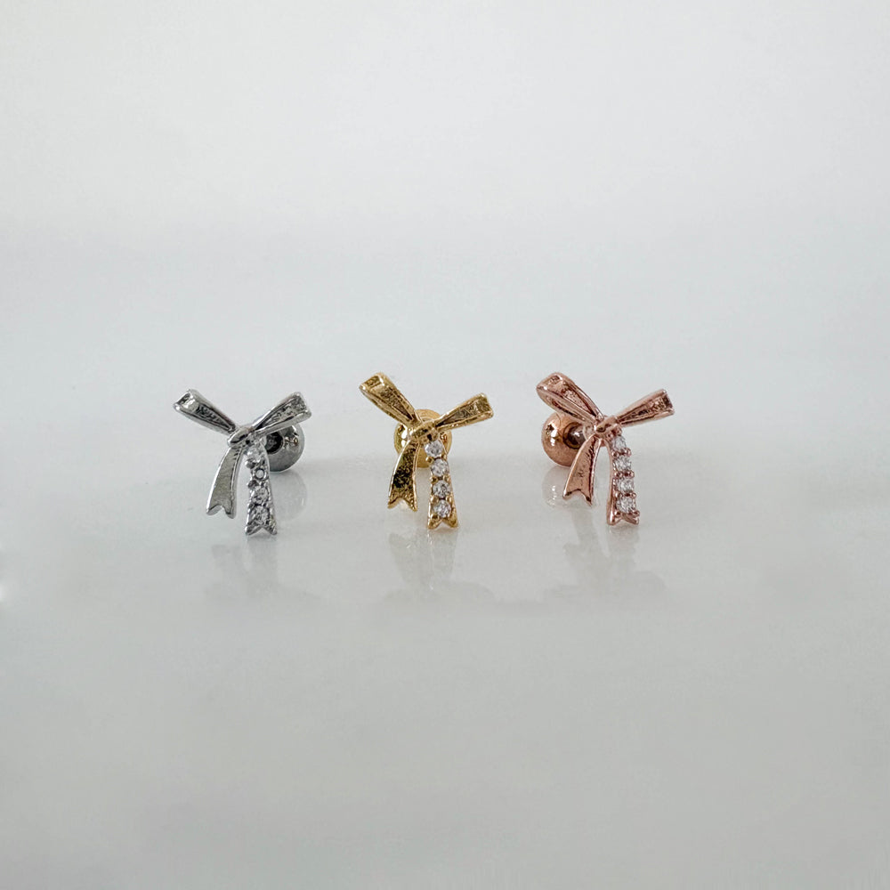 A5 298 ［サージカルステンレス］リボンピアス