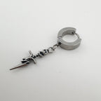 YEH 005 ［サージカルステンレス］スチールリングドロップワンタッチピアス