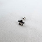 B3 075 ［サージカルステンレス］ゴシック星ピアス