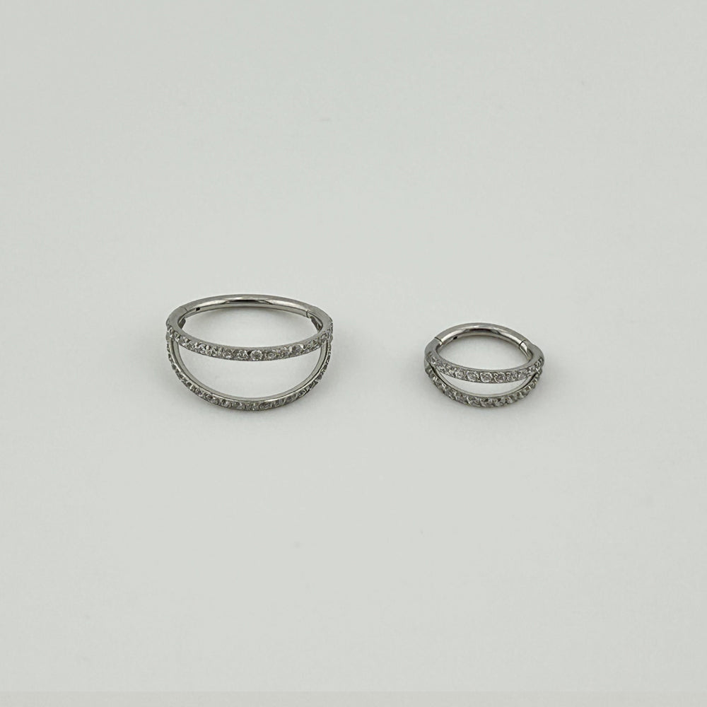 STS 047 ［サージカルステンレス］二重ストーンピアス