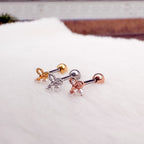 A5 246 [サージカルステンレス]　パールリボンピアス