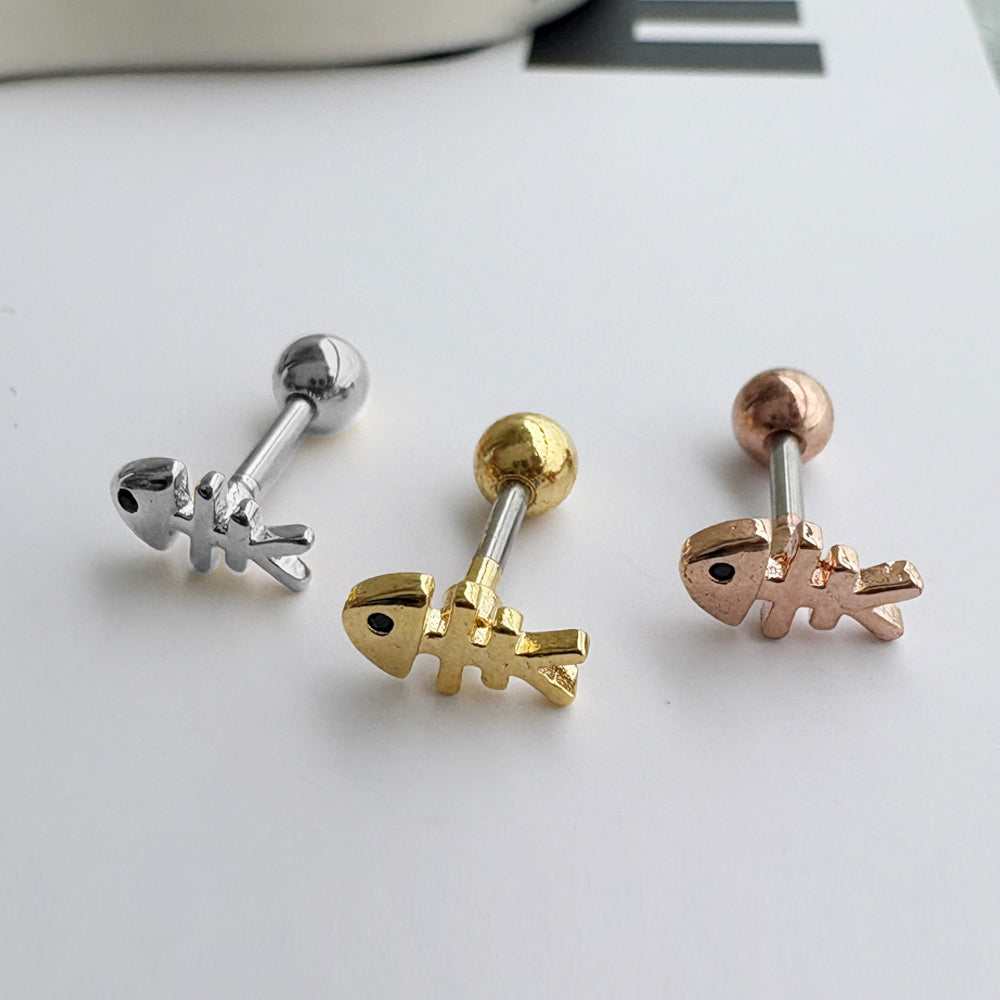 MN 151 ［サージカルステンレス］魚の骨ピアス