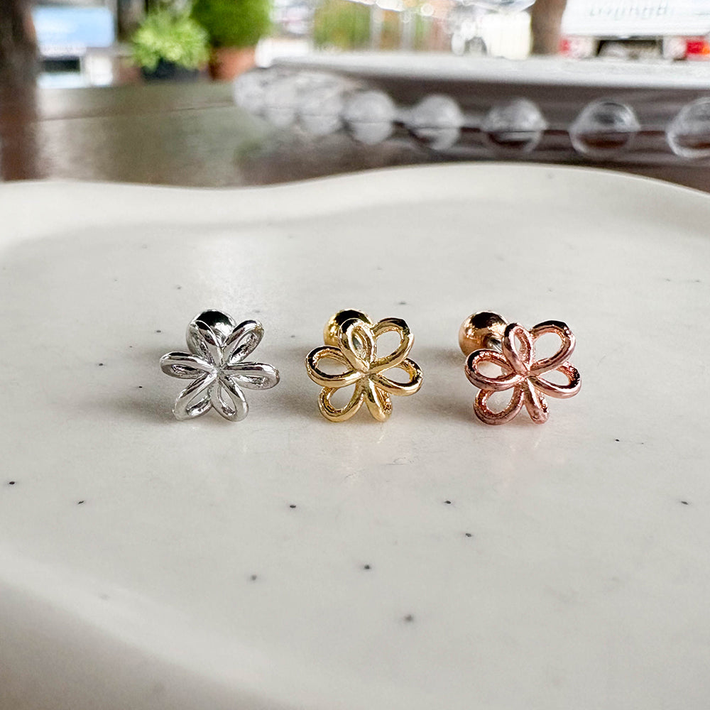 MS 027 ［サージカルステンレス］お花ピアス
