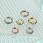 MP 127 [サージカルステンレス]　キュービックワンタッチリングピアス