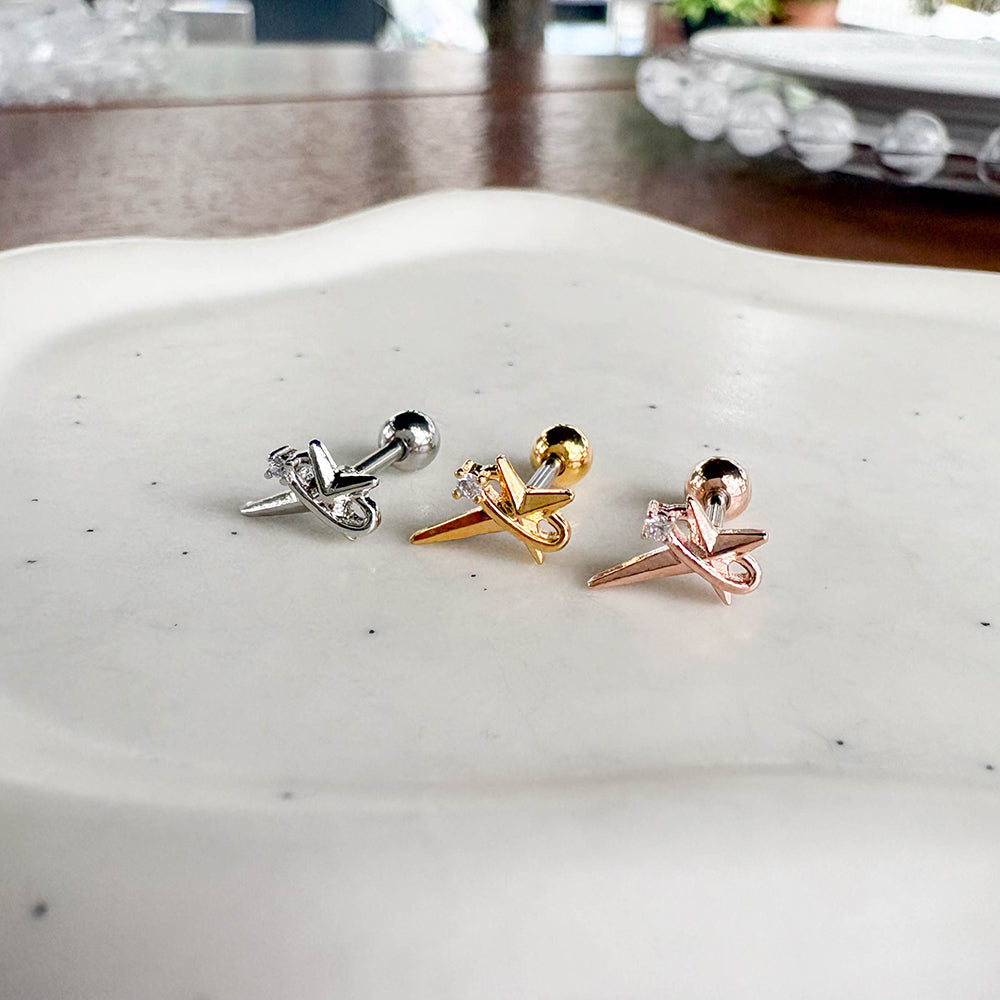 MJ 073 ［サージカルステンレス］天の川の星ピアス