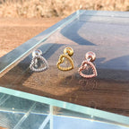 A4 114 ［サージカルステンレス］ ねじりハート＆星＆丸ピアス