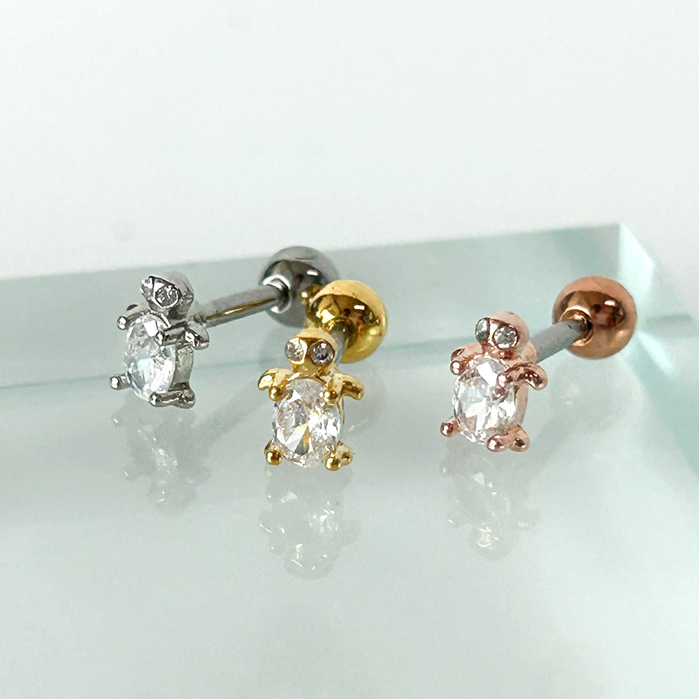 MA 107 ［サージカルステンレス］キュービックカメピアス