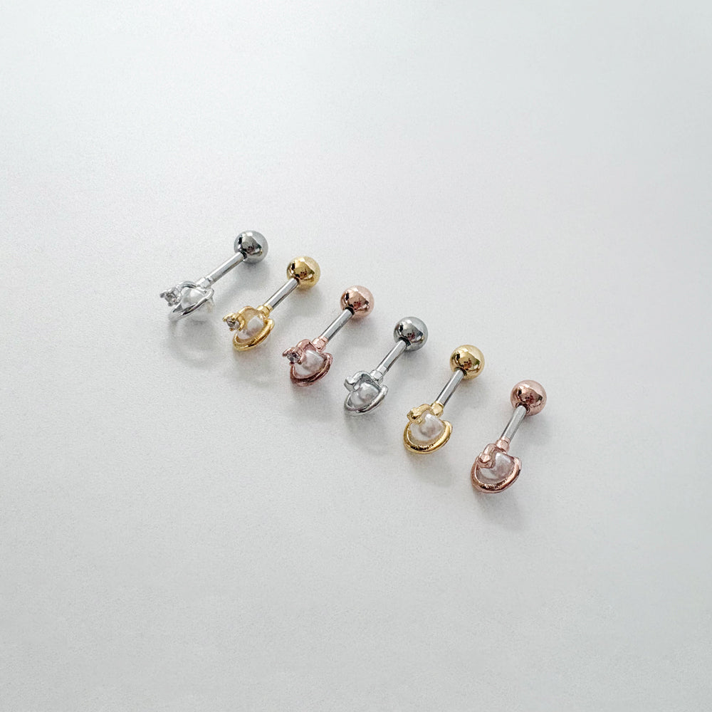 A8 279 ［サージカルステンレス］土星ピアス