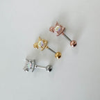 A8 273　[サージカルステンレス] オーロラ木馬ピアス