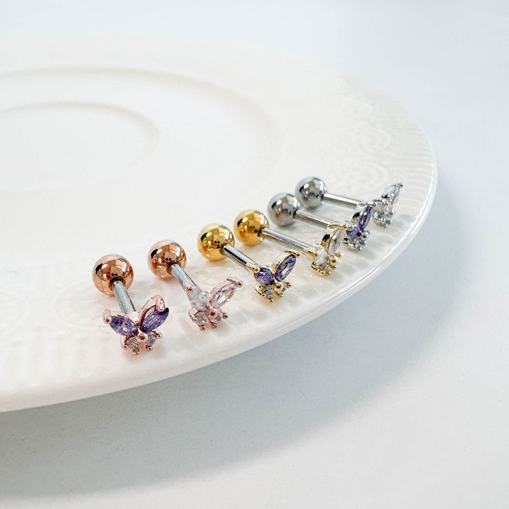 A8 239 ［サージカルステンレス］蝶々ピアス