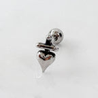 A2 226 [サージカルステンレス] アンティークナイフハートピアス