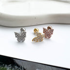 MN 075 [サージカルステンレス] キュービック蝶々ピアス