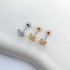 A5 296 ［サージカルステンレス］ストーン星ピアス