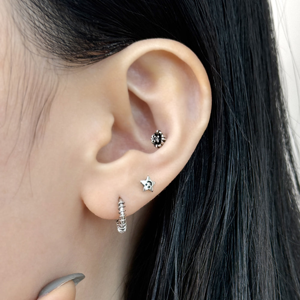 STS 036 ［サージカルステンレス］ゴシックリングピアス