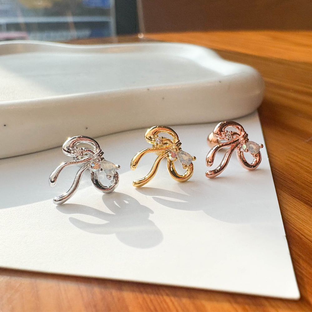 A5 243 ［サージカルステンレス］リボンピアス