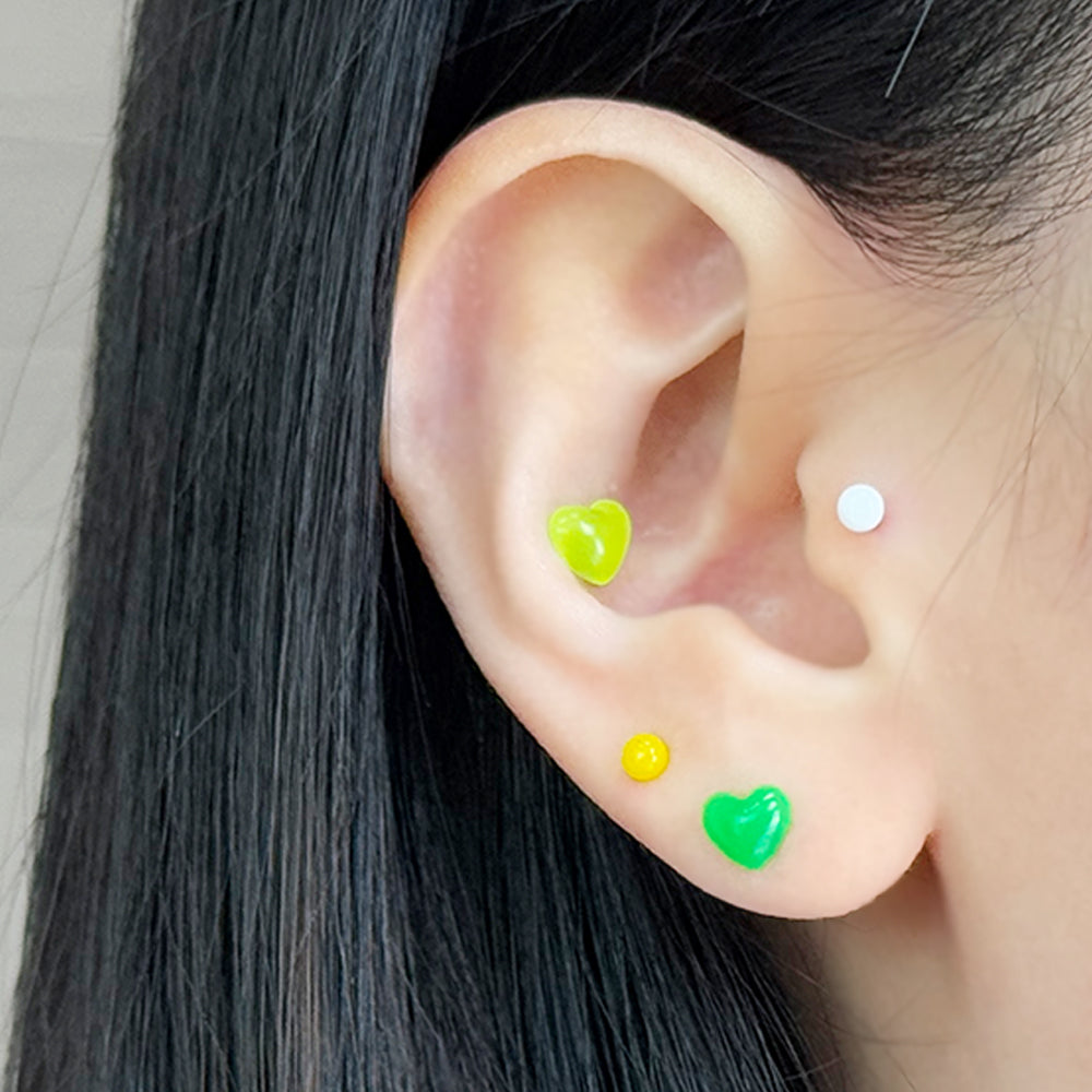 MK 068-8 ［サージカルステンレス］アクリルネオンハートピアス