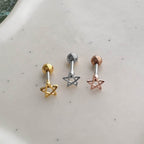 MN 175 ［サージカルステンレス］シンプル星ピアス