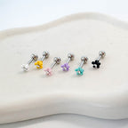 A8 203 ［サージカルステンレス］ポップカラー花ピアス