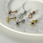 MS 062 　［サージカルキュービック］ストーンベアピアス