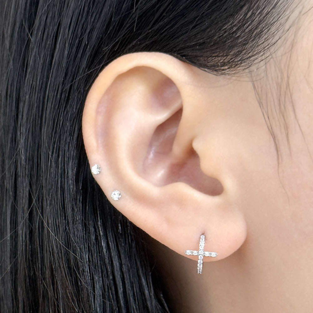 STS 042 ［サージカルステンレス］スティックリングピアス