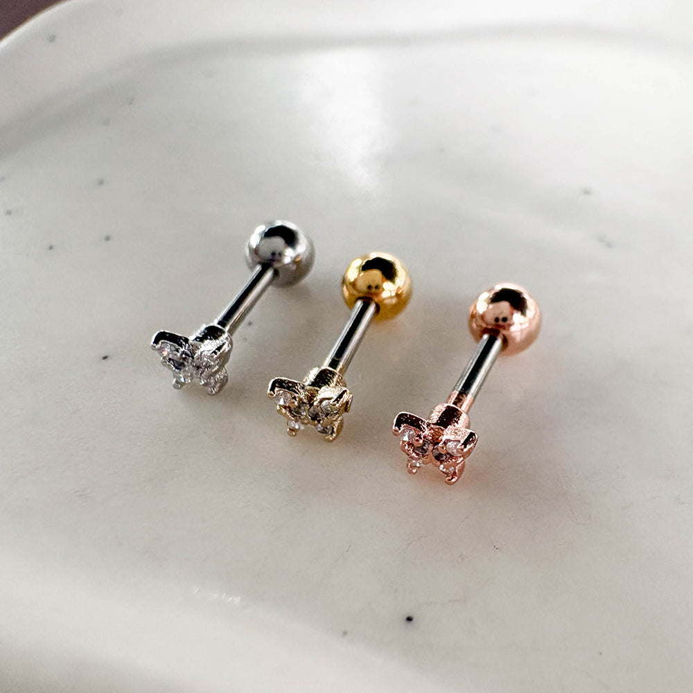 MN 199 ［サージカルステンレス］蝶々ピアス