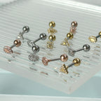 MP 138 ［サージカルステンレス］三角，丸，四角，水滴ストーンピアス