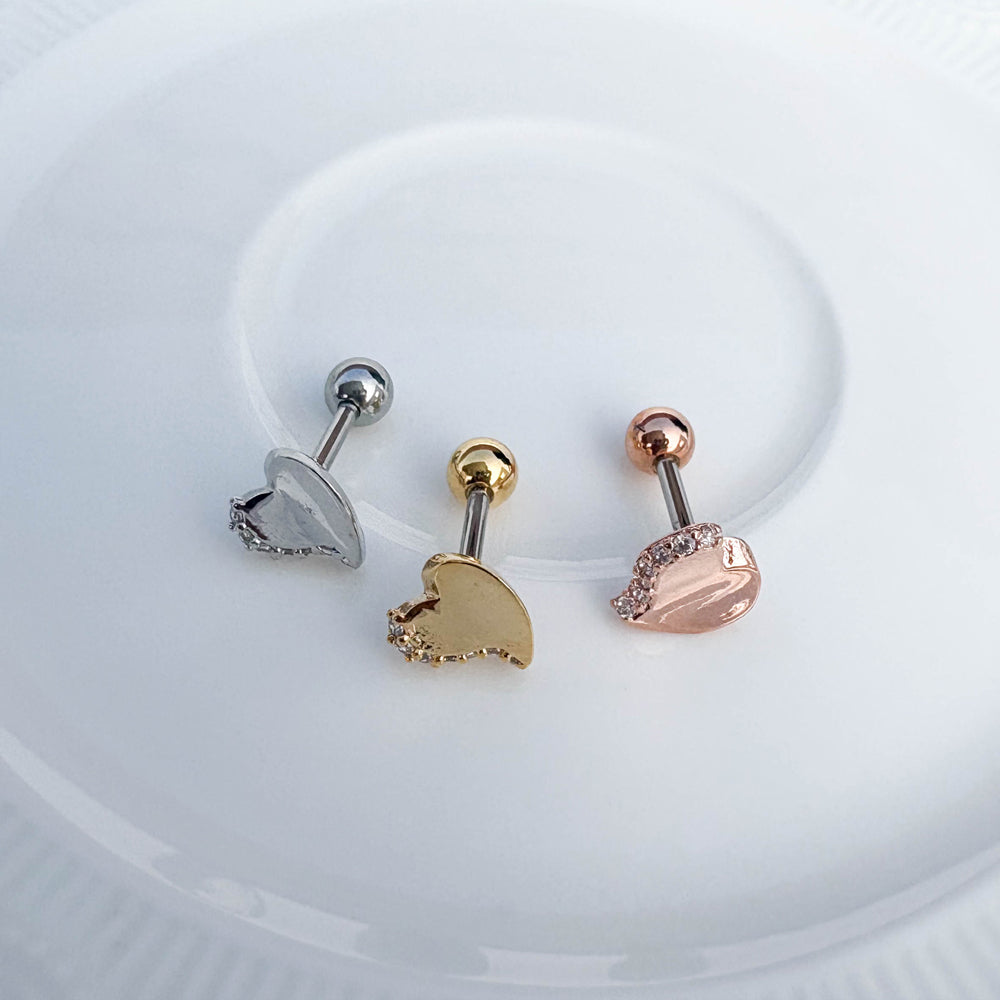 A5 297 ［サージカルステンレス］ストーンハートピアス
