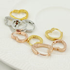 MA 102 ［サージカルステンレス］ワンタッチハートイヤリング