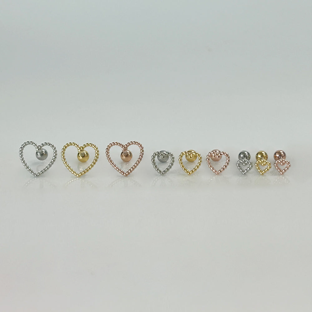 MP 130 ［サージカルステンレス］ドットハートピアス