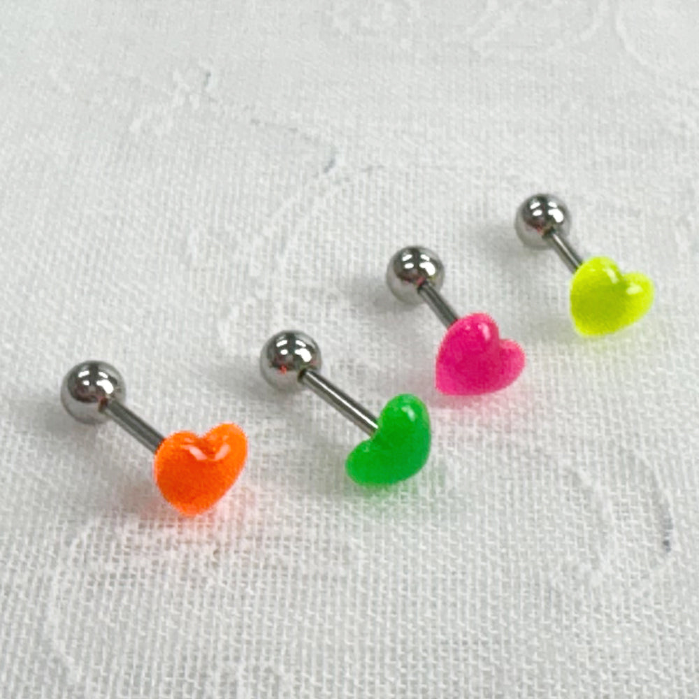 MK 068-8 ［サージカルステンレス］アクリルネオンハートピアス