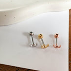 MN 194 ［サージカルステンレス］キュービック三日月ピアス