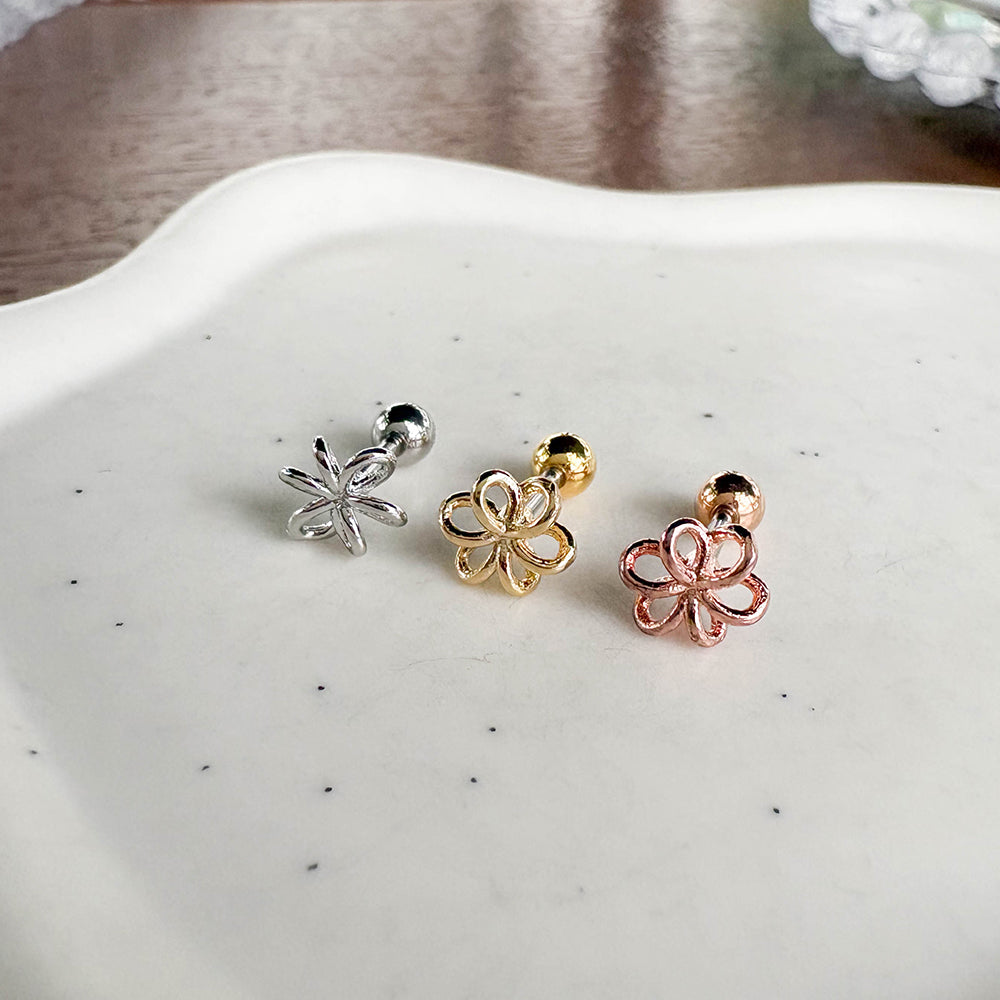 MS 027 ［サージカルステンレス］お花ピアス