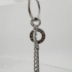 YEH 012 ［サージカルステンレス］チェーンスチールドロップワンタッチピアス