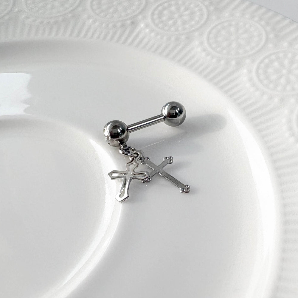 A4 115 ［サージカルステンレス］十字架ピアス