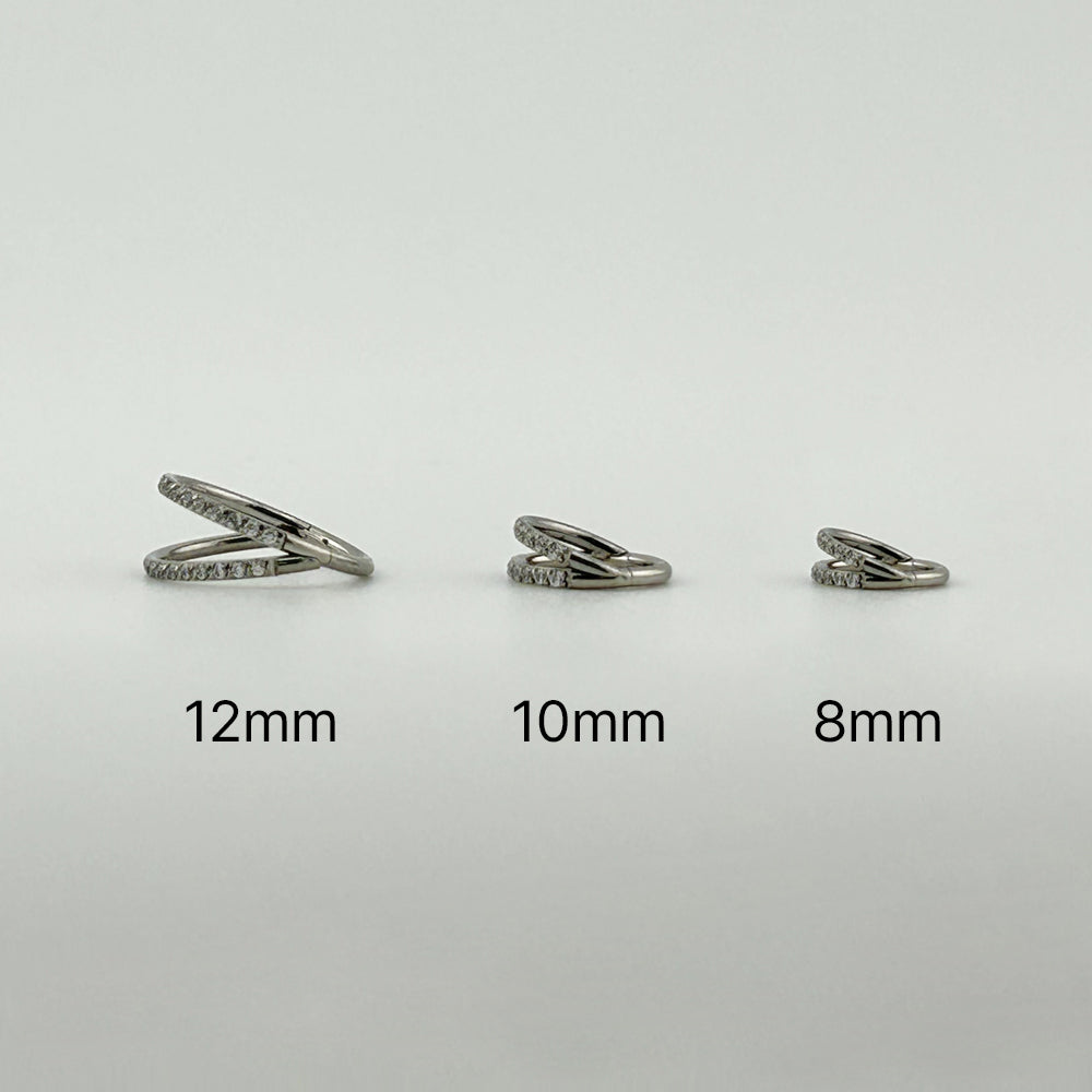 STS 047 ［サージカルステンレス］二重ストーンピアス