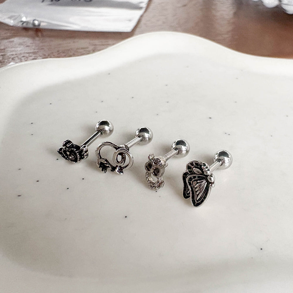 MV 001 ［サージカルステンレス］アンティークピアス