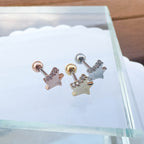 A5 296 ［サージカルステンレス］ストーン星ピアス