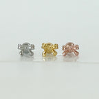 MN 185 ［サージカルステンレス］シンプルリボンピアス