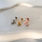 A8 283 ［サージカルステンレス］ねじりリボンピアス