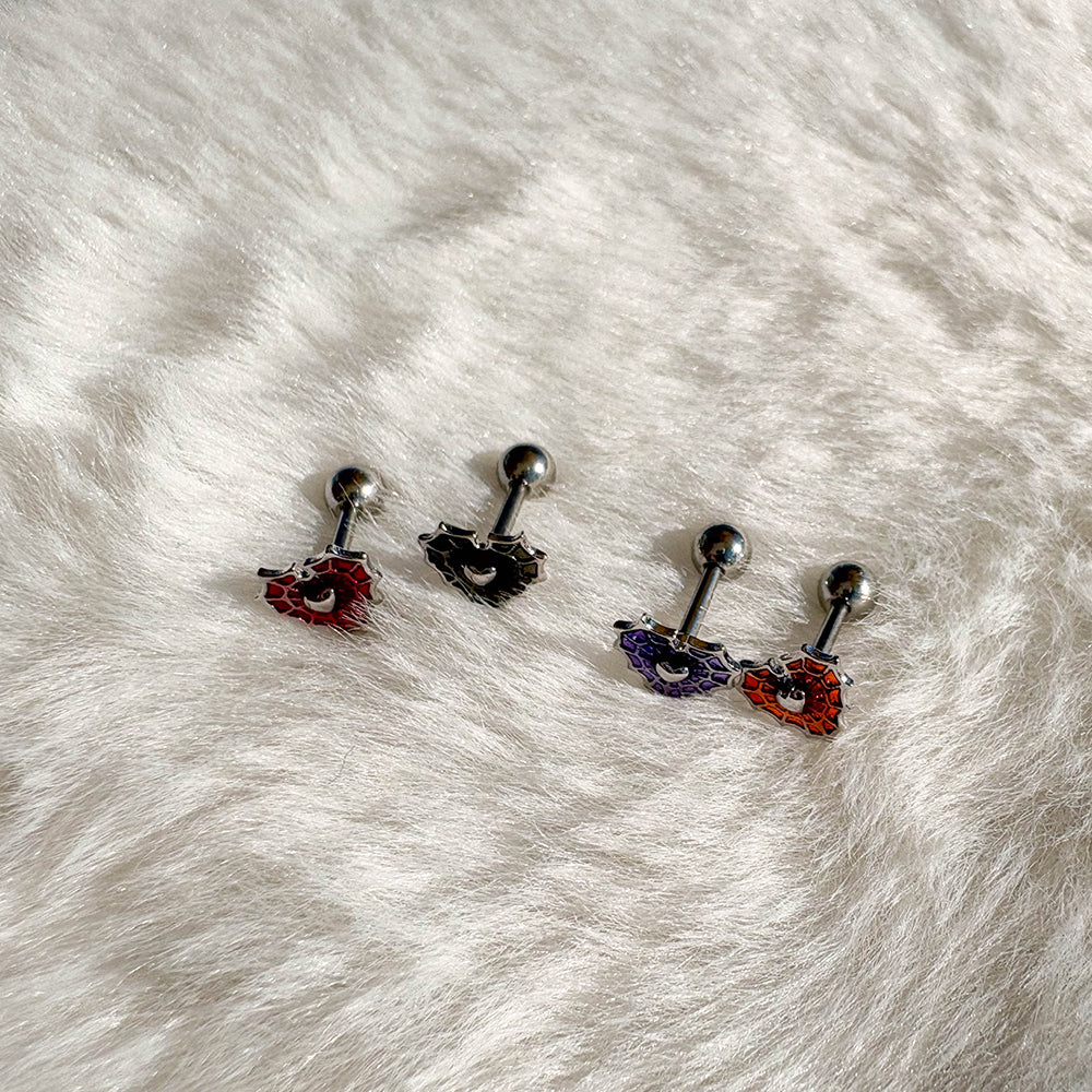 A5 279 ［サージカルステンレス］ハートスパイダーピアス