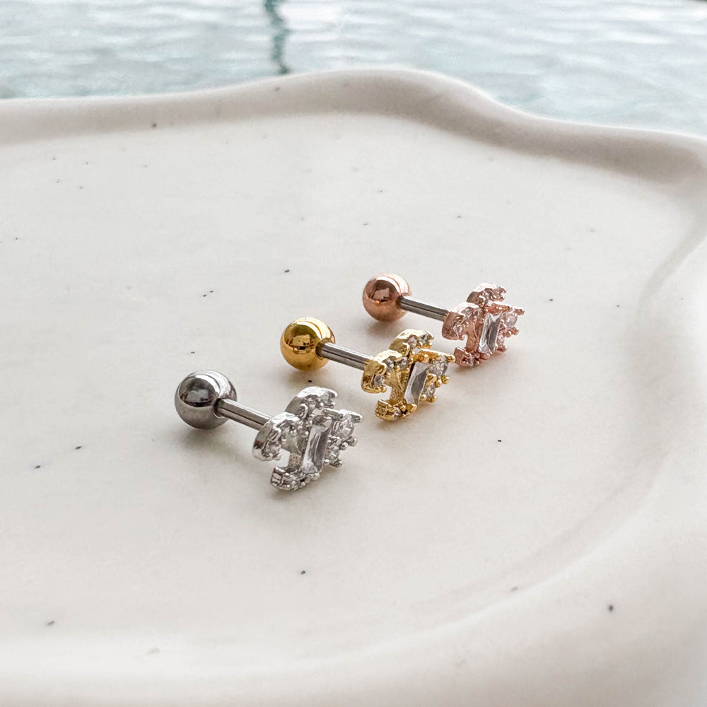 MN166 ［サージカルステンレス］ストーンピアス