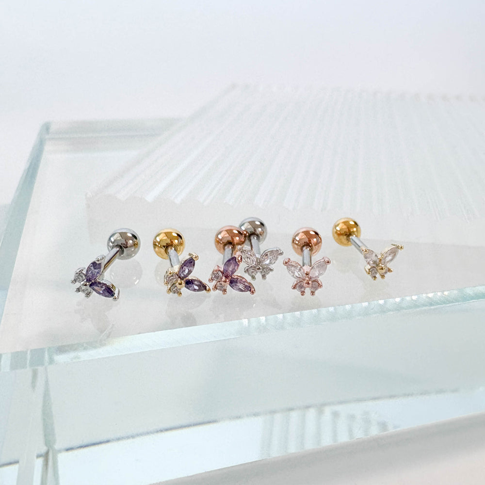 A8 239 ［サージカルステンレス］蝶々ピアス