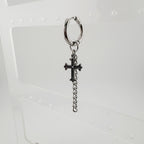 YEH 013 ［サージカルステンレス］ゴシック十字架ワンタッチピアス