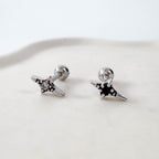 A2 234 ［サージカルステンレス］アンティークミニキュービックスターピアス