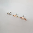 A10 034 ［サージカルステンレス］フラワーラインピアス