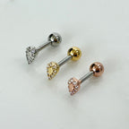 MP 138 ［サージカルステンレス］三角，丸，四角，水滴ストーンピアス